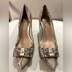 Coach snake print heels 7.5 B